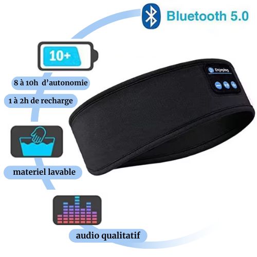 Bandeau de tête Bluetooth - Sommeil, Sport, Sérénité